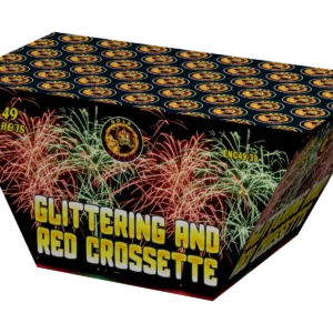 Cassetta Pirotecnica ECCP49-1.2-22 GLITTERING AND RED CROSSETTE 49 LANCI 30*36*225*