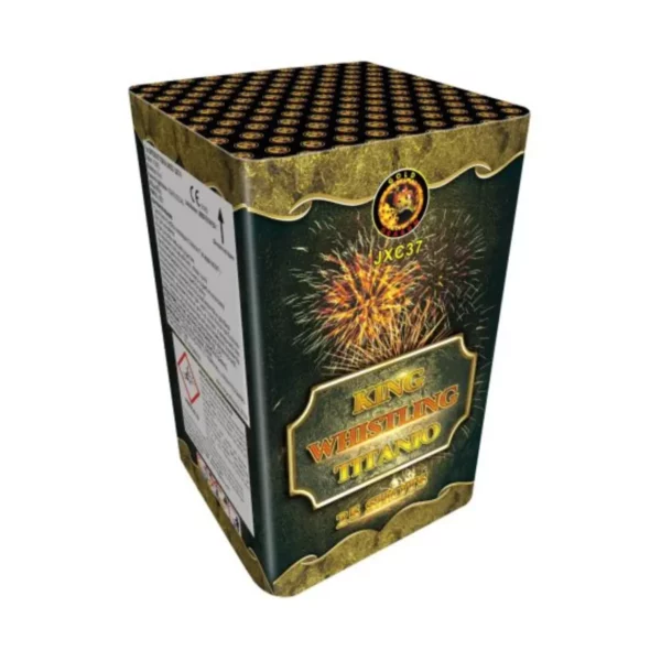 Cassetta Batteria Pirotecnica King Whistle Titano 25 Lanci F2 JXC37