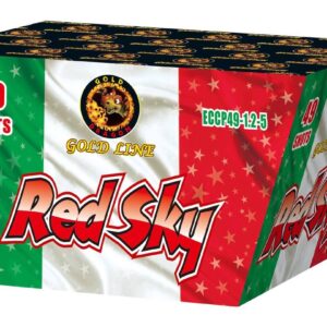 Cassetta Pirotecnica a ventaglio ECCP49-1.2-5 RED SKY 49 LANCI 30*36*225*