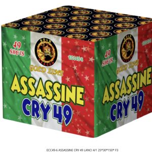 Cassetta Batteria Pirotecnica ASSASSIN CRY 49 Lanci