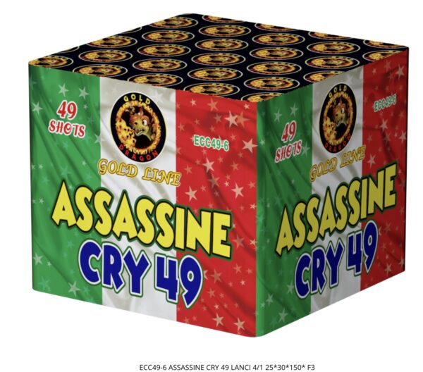 Cassetta Batteria Pirotecnica ASSASSIN CRY 49 Lanci