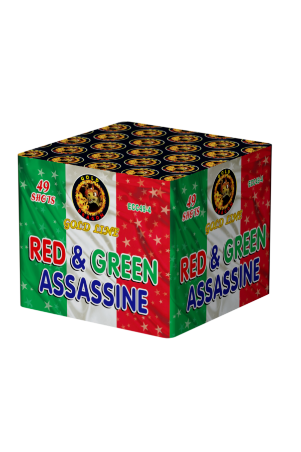 Cassetta Batteria Pirotecnica ECC49-4 RED & GREEN ASSASSINE