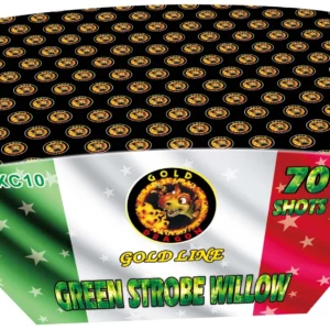 Cassetta Pirotecnica a ventaglio GREEN STROBE WILLOW 70 Lanci F2 JXC 10