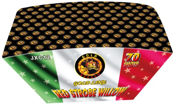 Cassetta Pirotecnica a ventaglio Red Strobe Willow 70 Lanci F2 JXC 12
