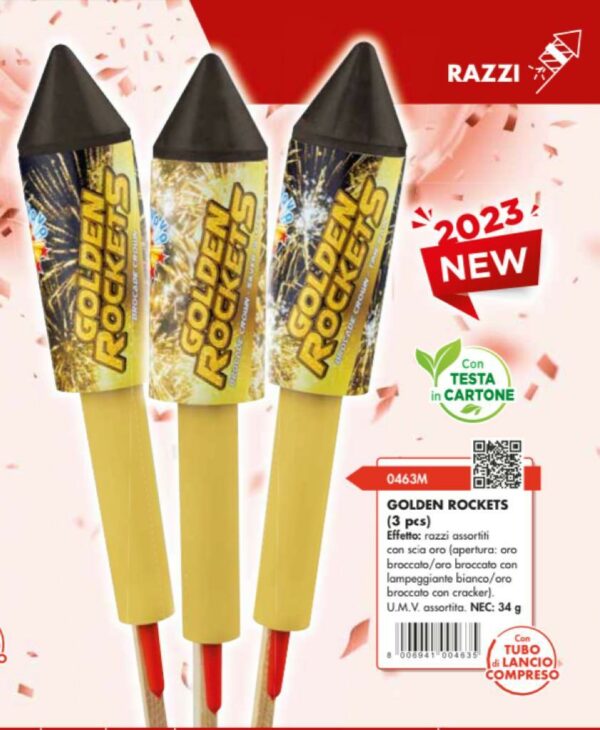 RAZZI 0463M GOLDEN ROCKETS BORGONOVO